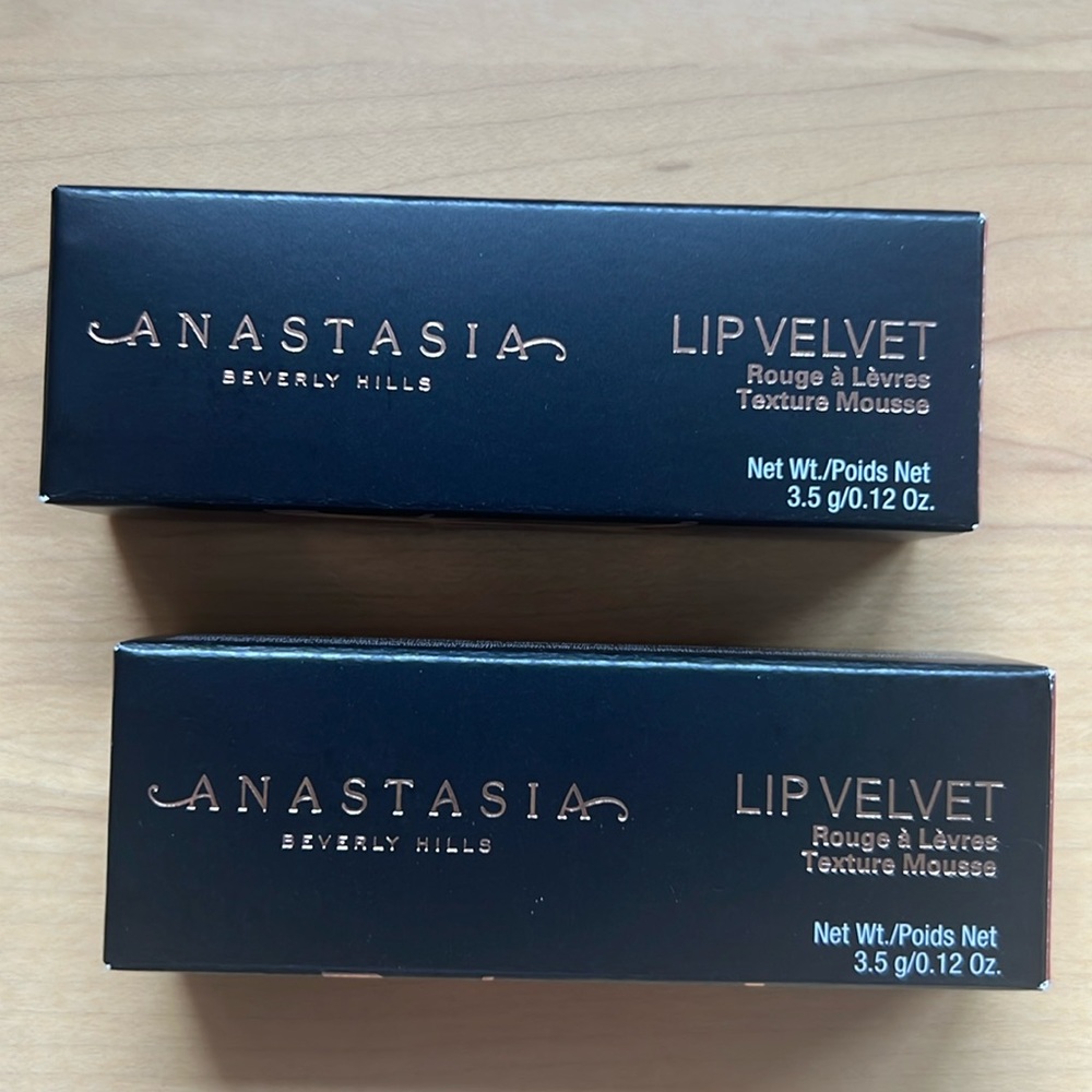 NIB 2 Anastasia Beverly Hills Lip Velvet Full pigment Lip Mousse